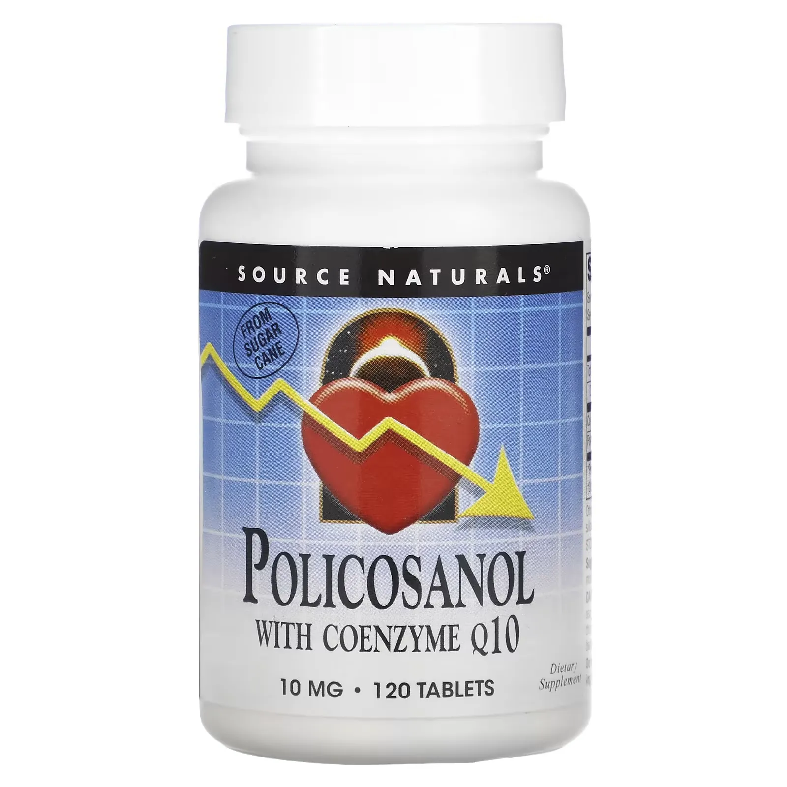 Policosanol with Coenzyme Q10, 10 mg, 120 Tablets