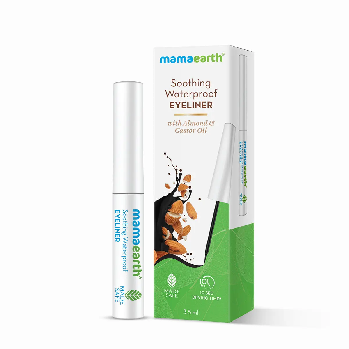 Mamaearth Soothing Waterproof Eyeliner with Almond Oil & Castor Oil for 10 Hour Long Stay (3.5 ml)