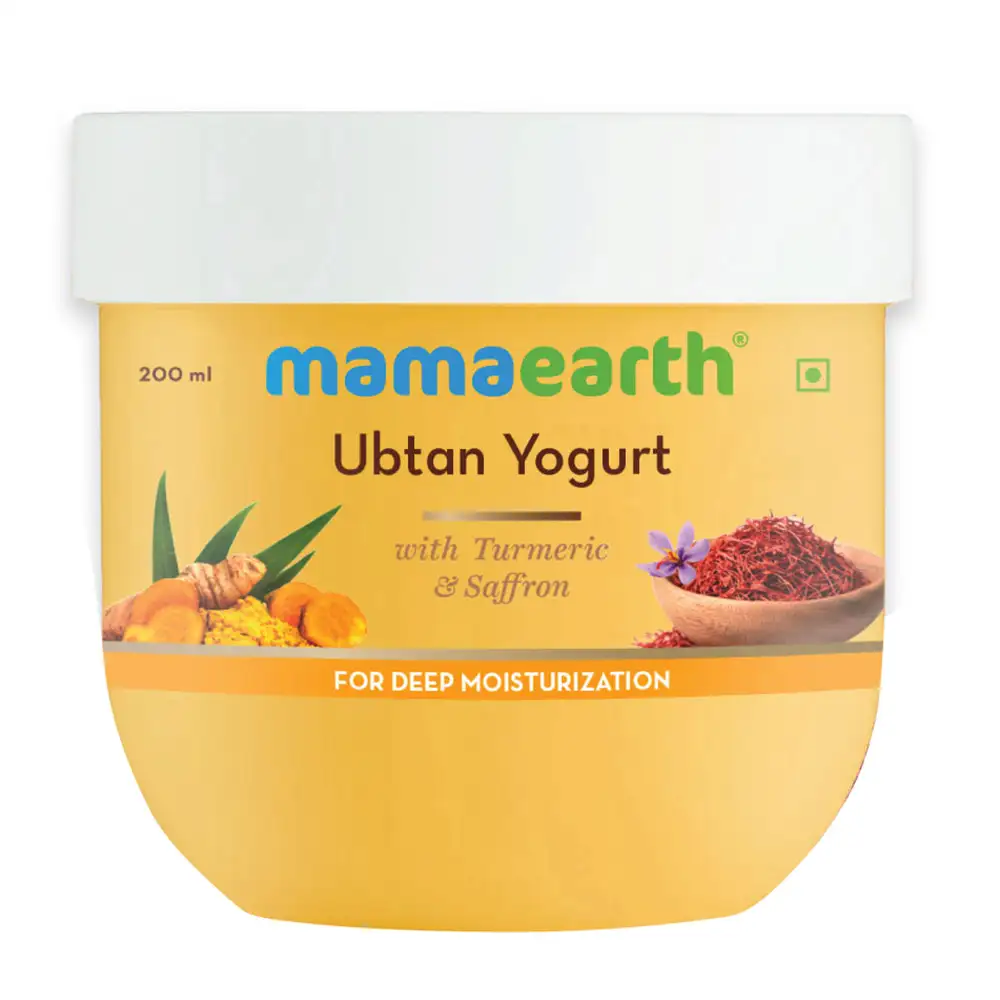 Mamaearth Ubtan Yogurt,  200 ml  with Turmeric & Saffron for Deep Moisturization