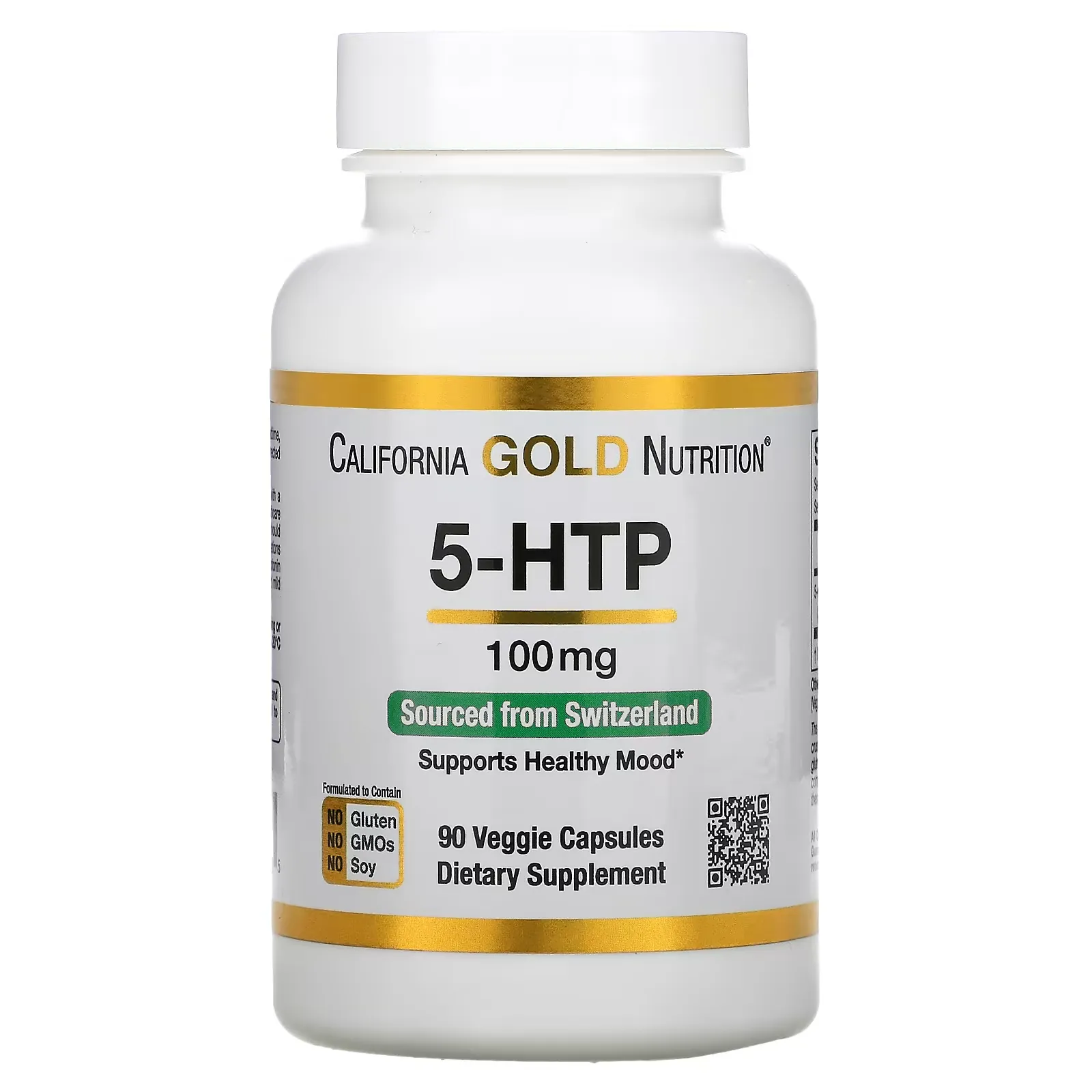 5-HTP, Mood Support, Griffonia Simplicifolia Extract from Switzerland, 100 mg, 90 Veggie Capsules