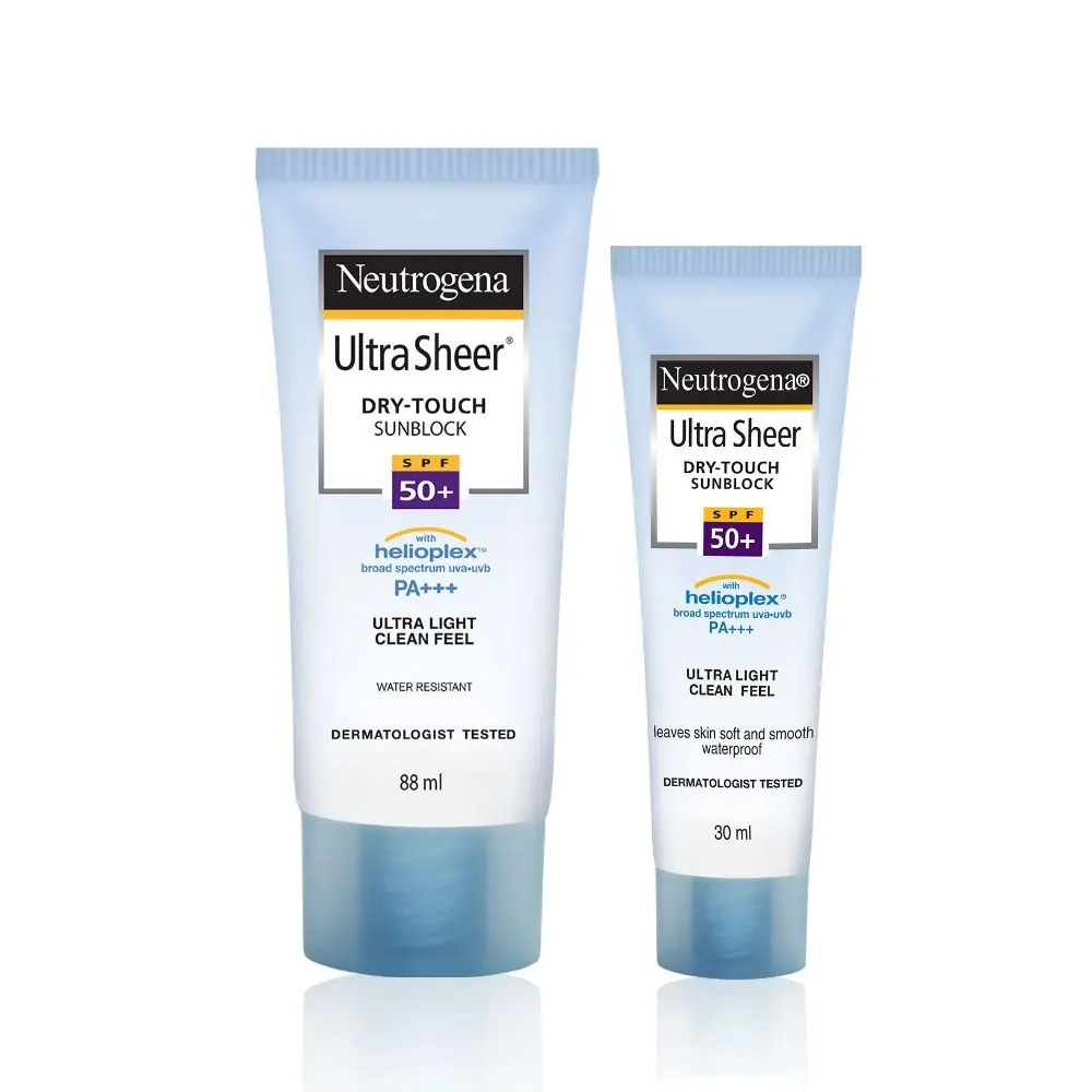 Neutrogena Ultra Sheer SPF 50+ sunscreen combo 88ml + 30ml