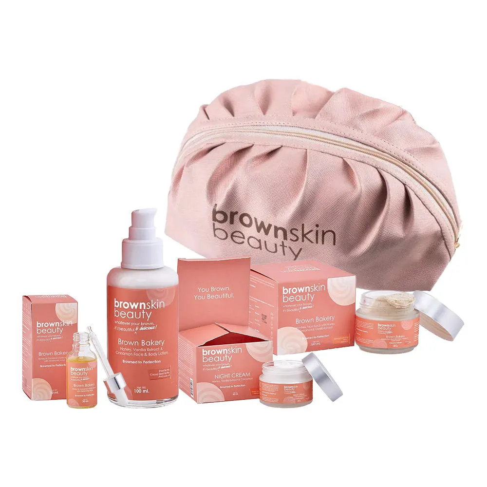 BrownSkin Beauty Brown Bakery Skincare Set (Free Travel Pouch)