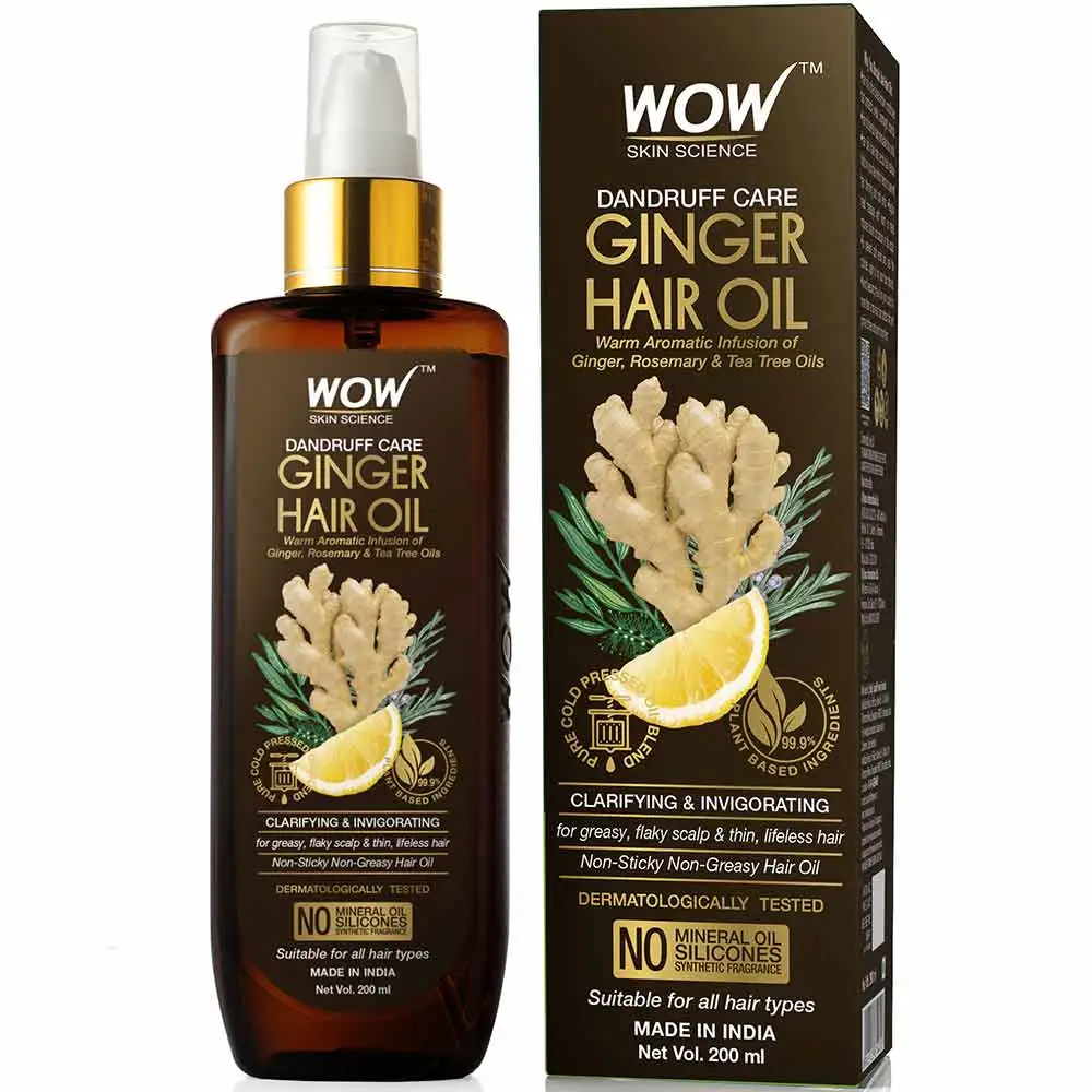 WOW Skin Science Ginger Hair Oil,  200 ml  for All Hair Types