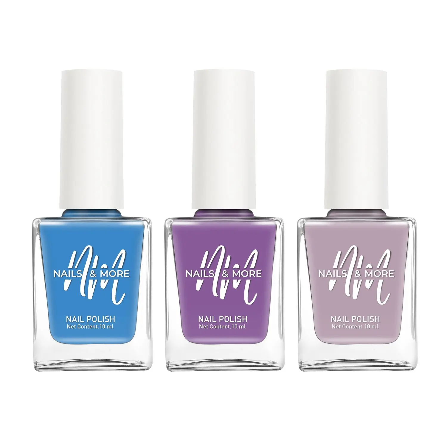 NAILS & MORE: Enhance Your Style with Long Lasting in Blue Ocean - Purple - Gray Violet Set of 3