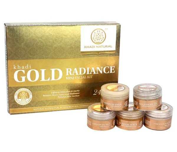 Khadi Natural Gold Radiance Mini Facial Kit