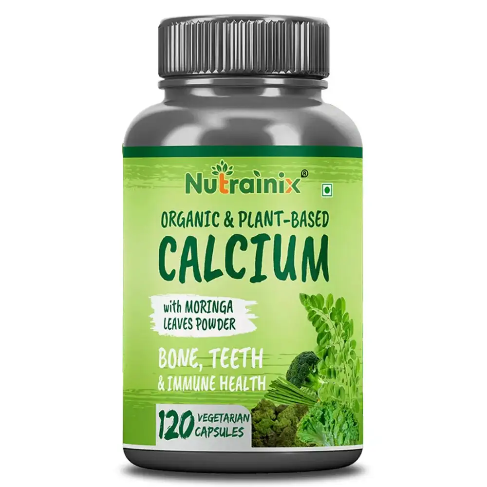 Nutrainix Organic & Plant Based Calcium with Moringa,  120 veggie capsule(s)  Unflavoured