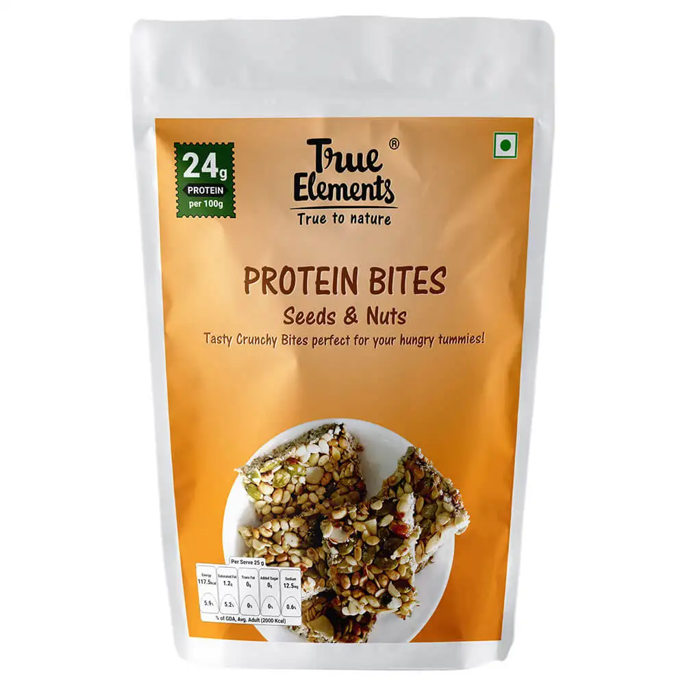 True Elements Protein Bites Seeds & Nuts,  Unflavoured  0.125 kg