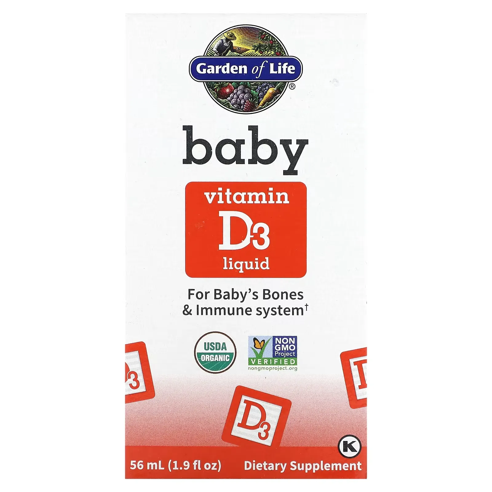 Baby Vitamin D3 Liquid,  1.9 fl oz ( 56 ml)