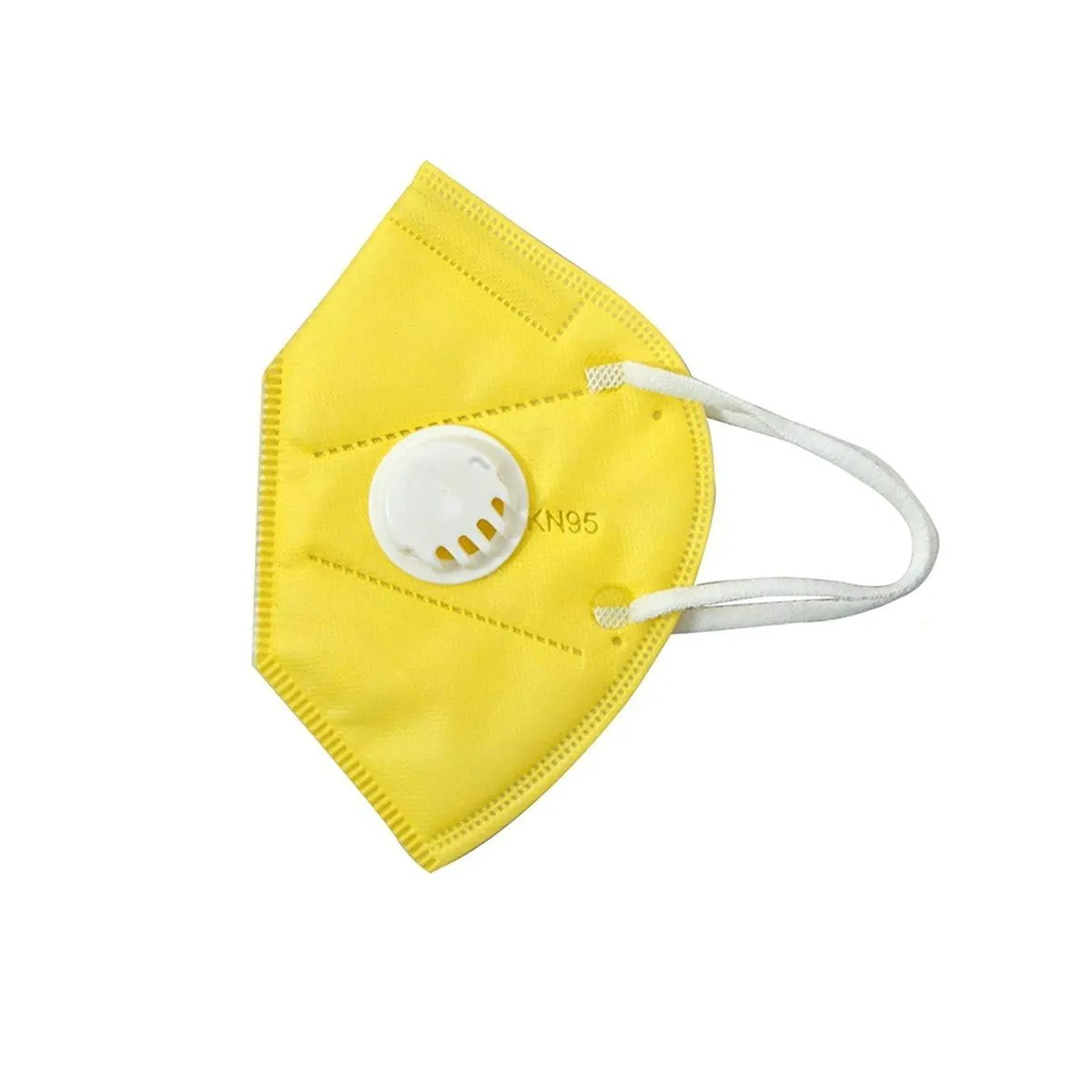 Fabula Yellow KN95 Anti-Pollution Mask with Respirator Valve Pack of 1