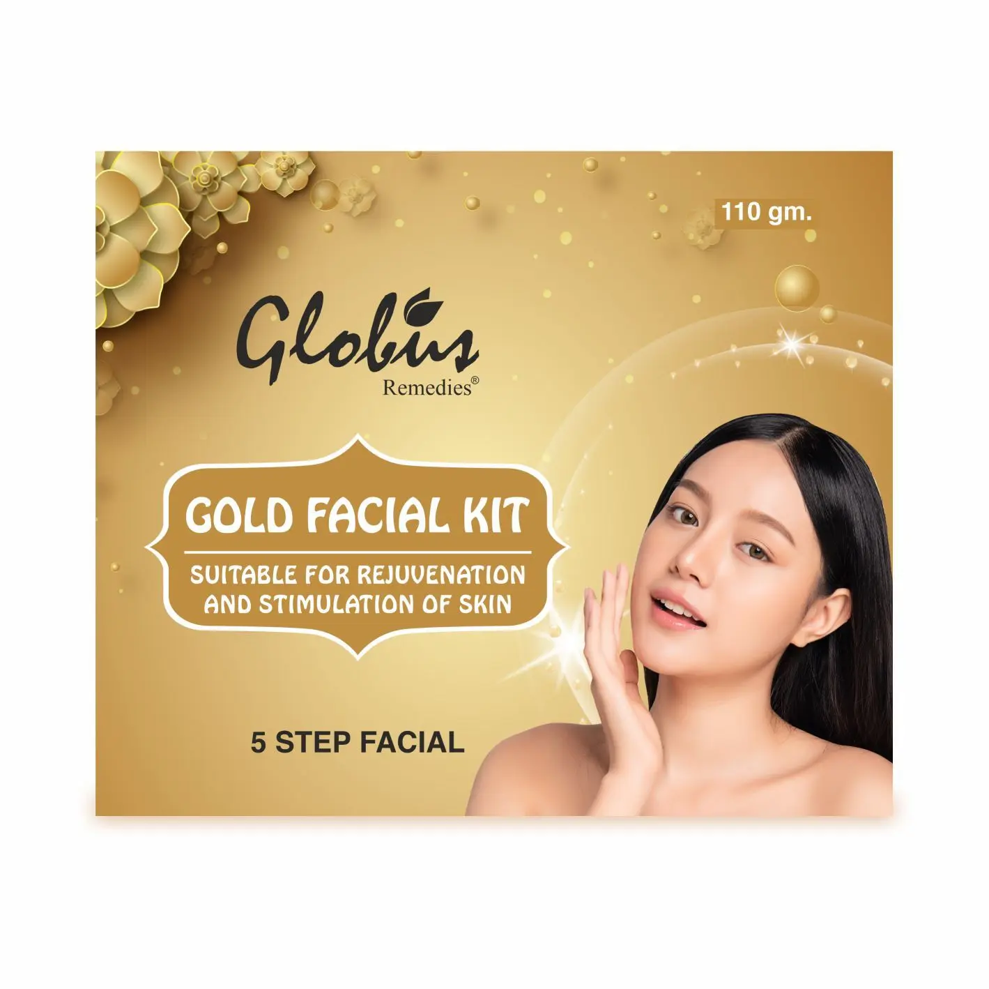 Globus Remedies Gold Facial Kit For Illuminating Skin |5 Step Bridal Radiance Kit