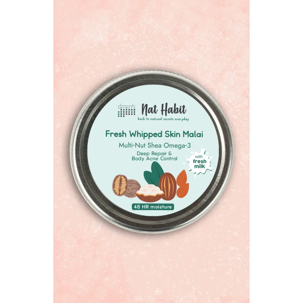 Nat Habit Fresh Whipped Skin Malai Multi-Nut Shea Omega3 Body Butter