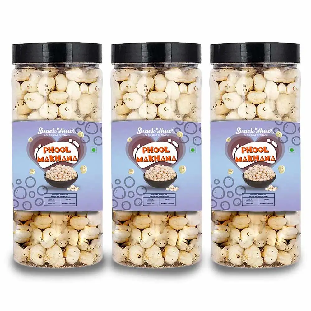 SnackAmor Phool Makhana,  Unflavoured (Pack of 3)  55 g