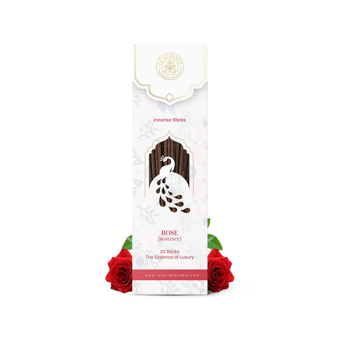 LUXURIATE Rose (Romance) Incense Agarbatti Sticks (Pack of 20)