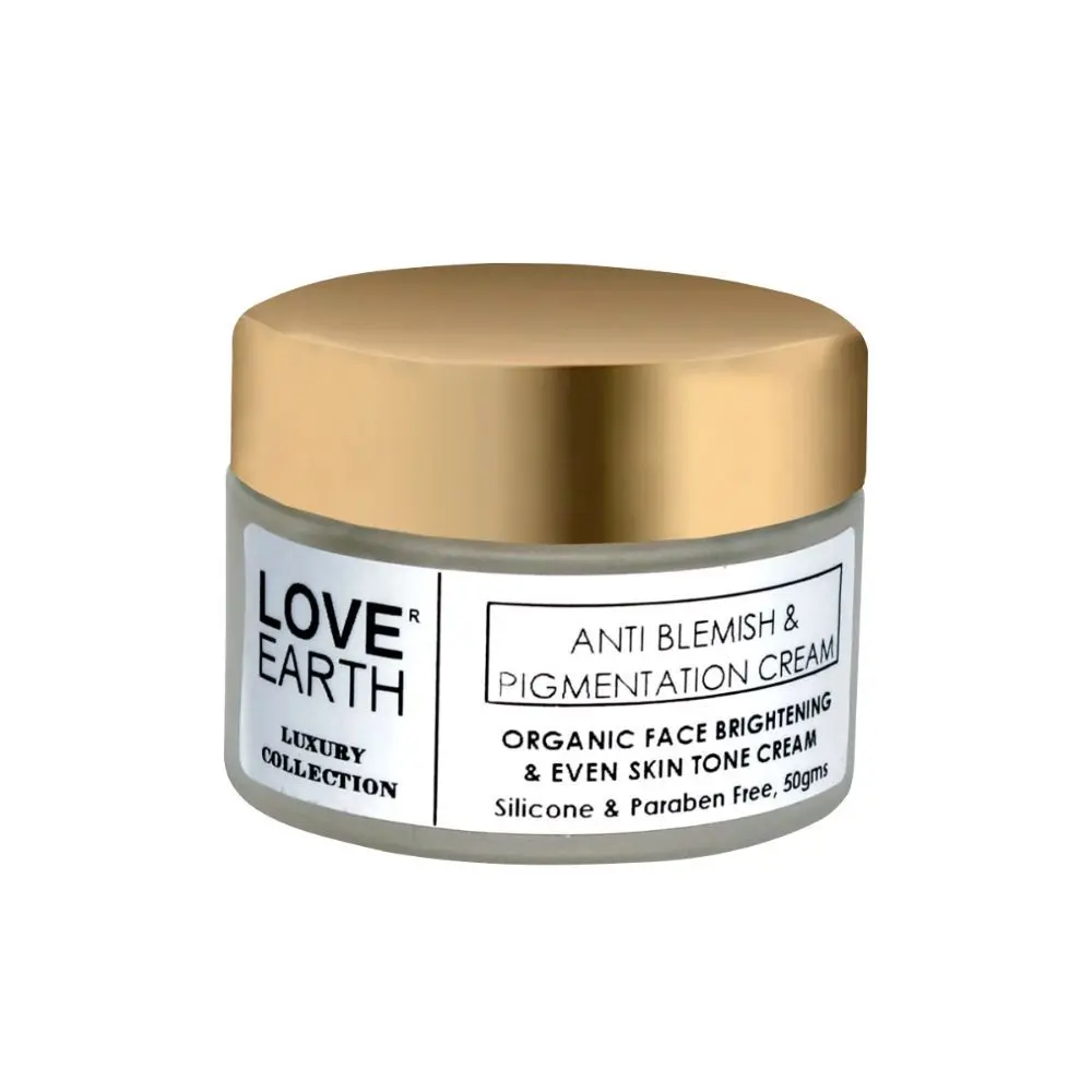 Love Earth Anti-Blemish & Anti-Pigmentation Cream With Aloe Vera & Vitmain E For Reducing Acne, Pimples, & Skin Brightening 50gm