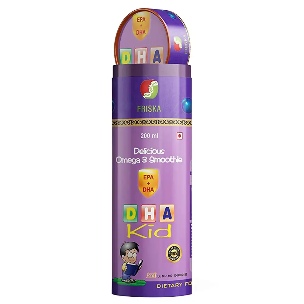 Friska Nutrition DHA Kid Omega 3 Syrup,  200 ml