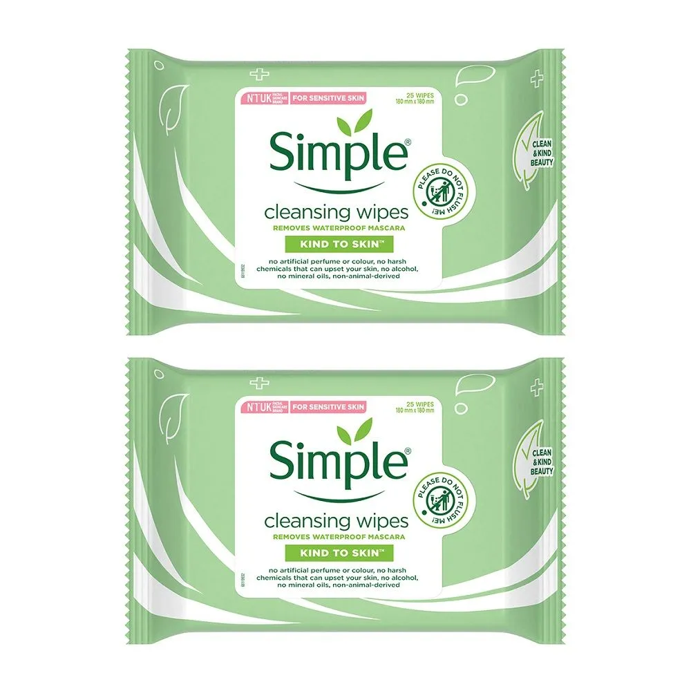 Simple Kind To Skin Cleansing Facial Wipes Combo