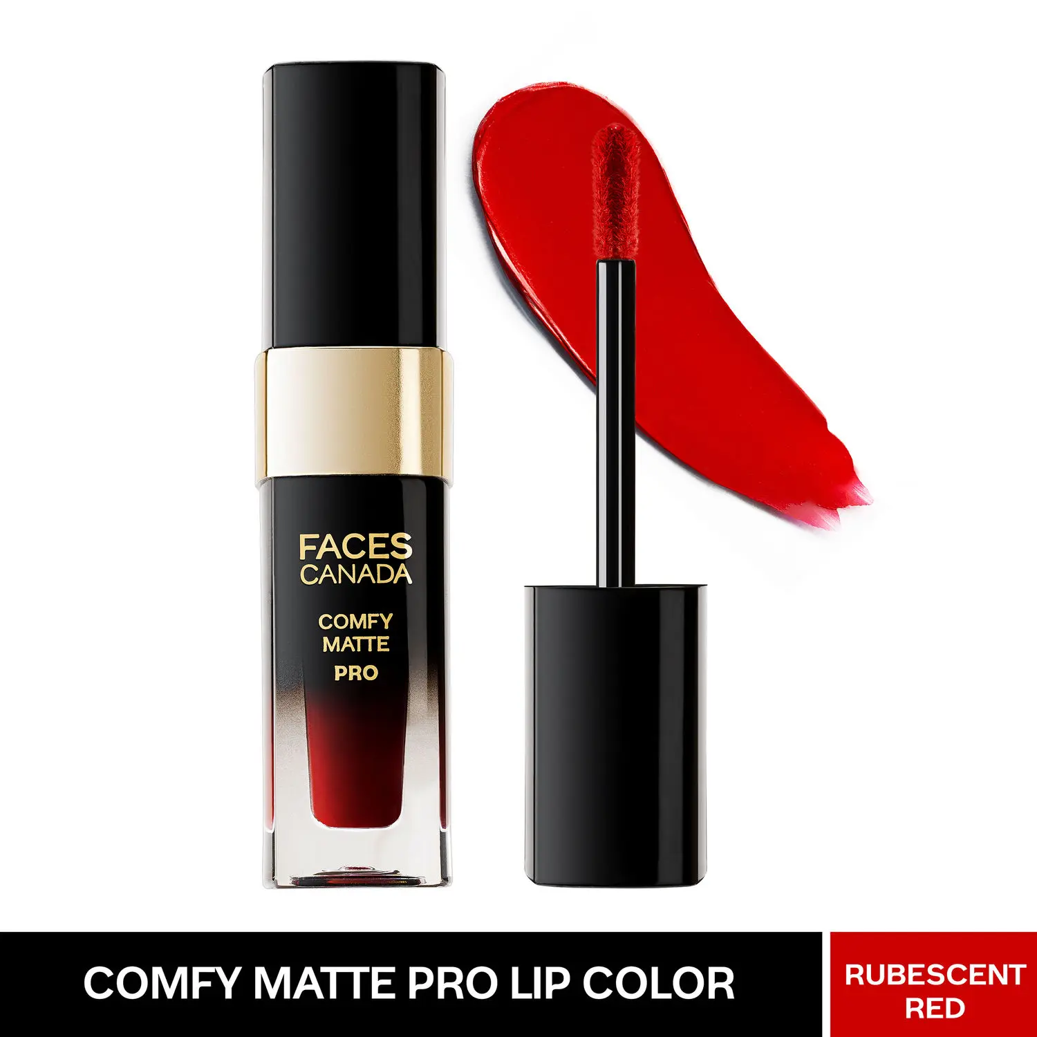 Faces Canada COMFY MATTE PRO LIP COLOR | Upto 10hrs stay |No Alcohol, No Dryness | Rubescent Red 04 | 5.5 ml