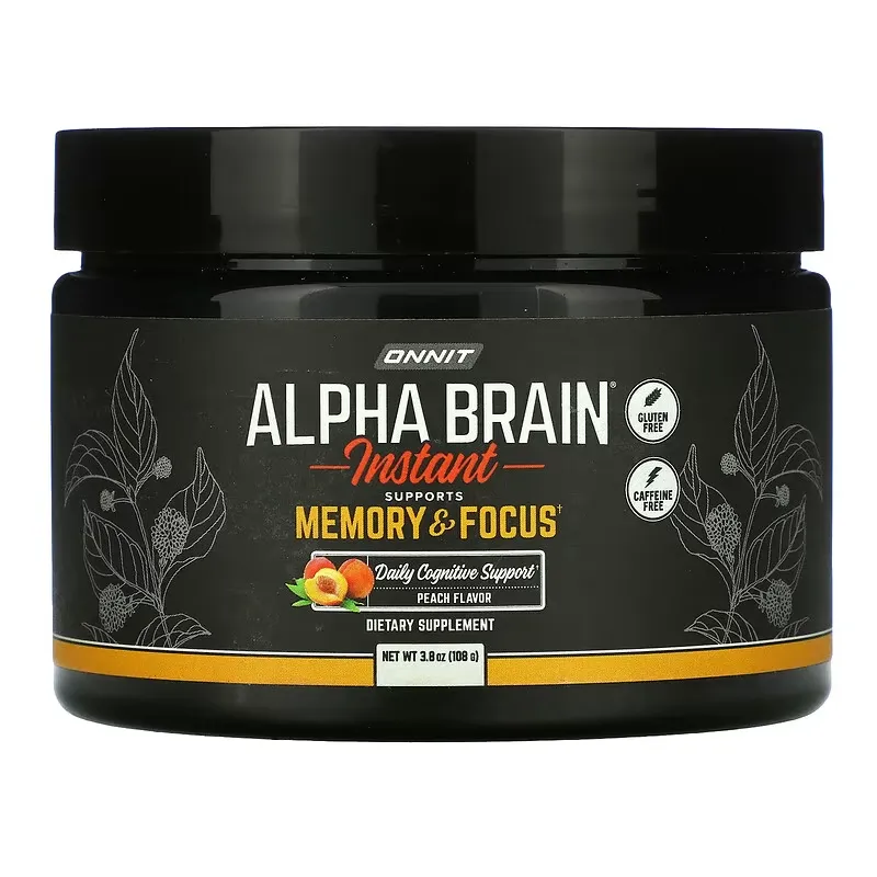 Alpha Brain Instant, Memory & Focus, Peach , 3.8 oz (108 g)