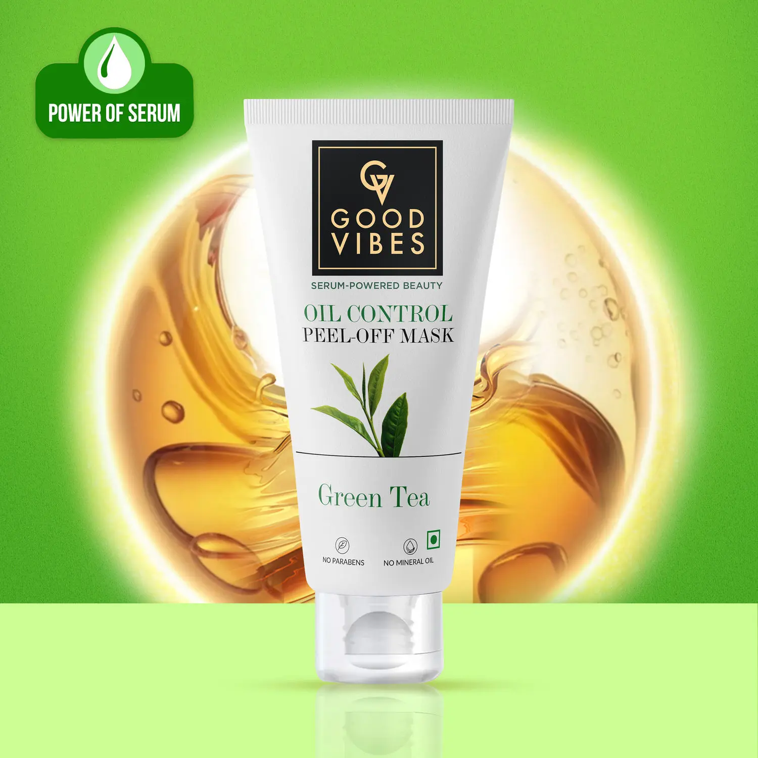 Good Vibes Oil Control Peel off Mask Green Tea with Power of Serum (50g)