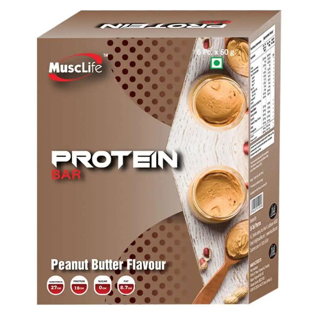 Musclife Protein Bar,  6 Piece(s)/Pack  Peanut Butter