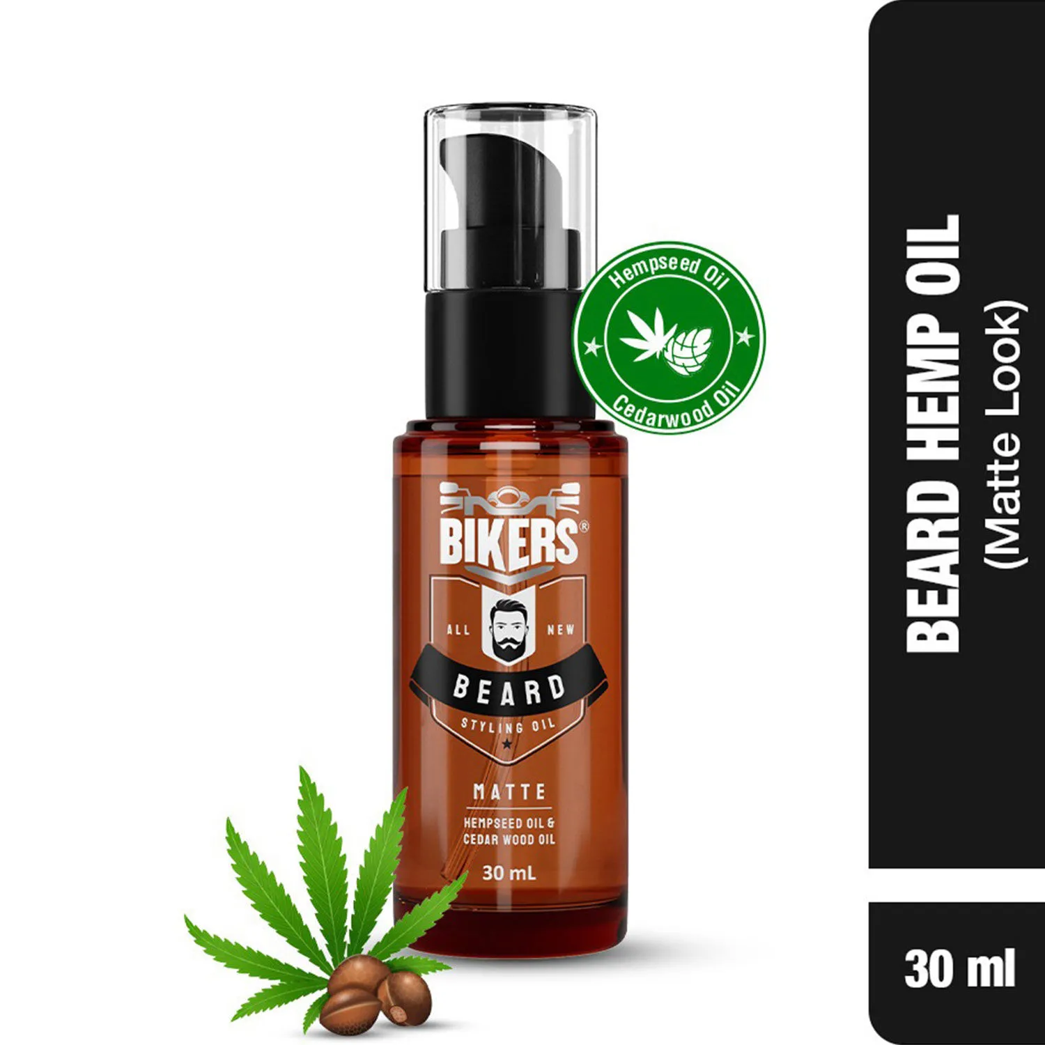 Biker's Hempseed And Cedar Wood Styling Beard Oil - Matte