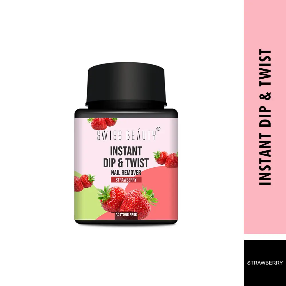 Swiss Beauty Instant Dip & Twist Nail Paint Remover Strawberry Fresh (80 ml)