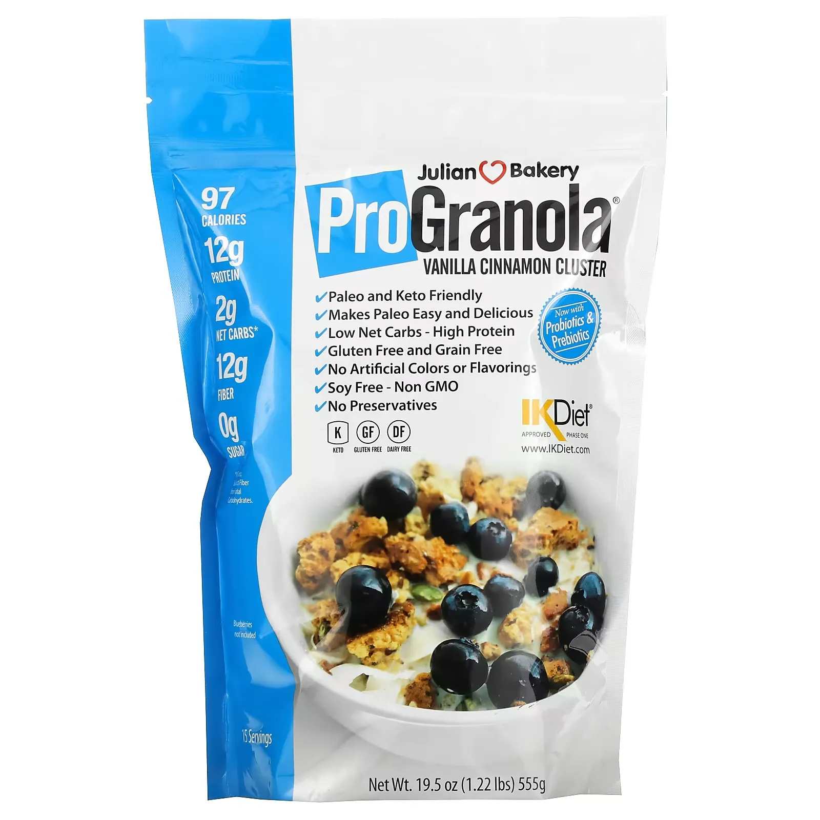 Pro Granola, Vanilla Cinnamon Cluster, 19.5 oz (555 g)