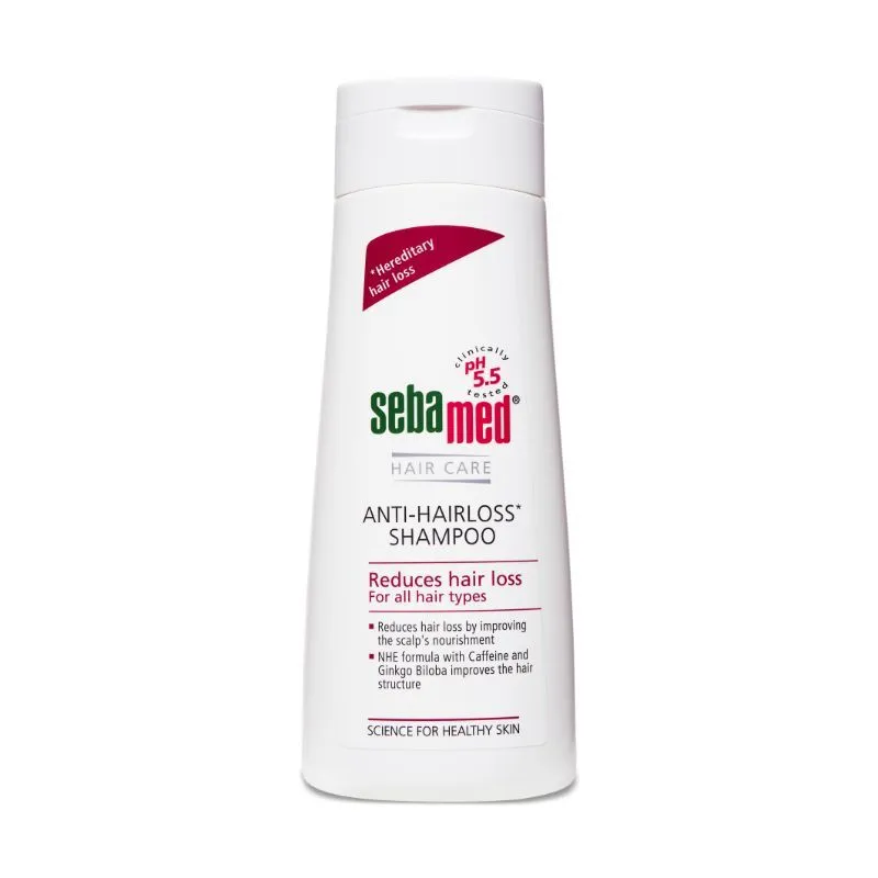 Sebamed Anti- Hairloss Shampoo, PH 5.5, Reduces Hairloss, Caffeine & Gingko Biloba, All Hair Types