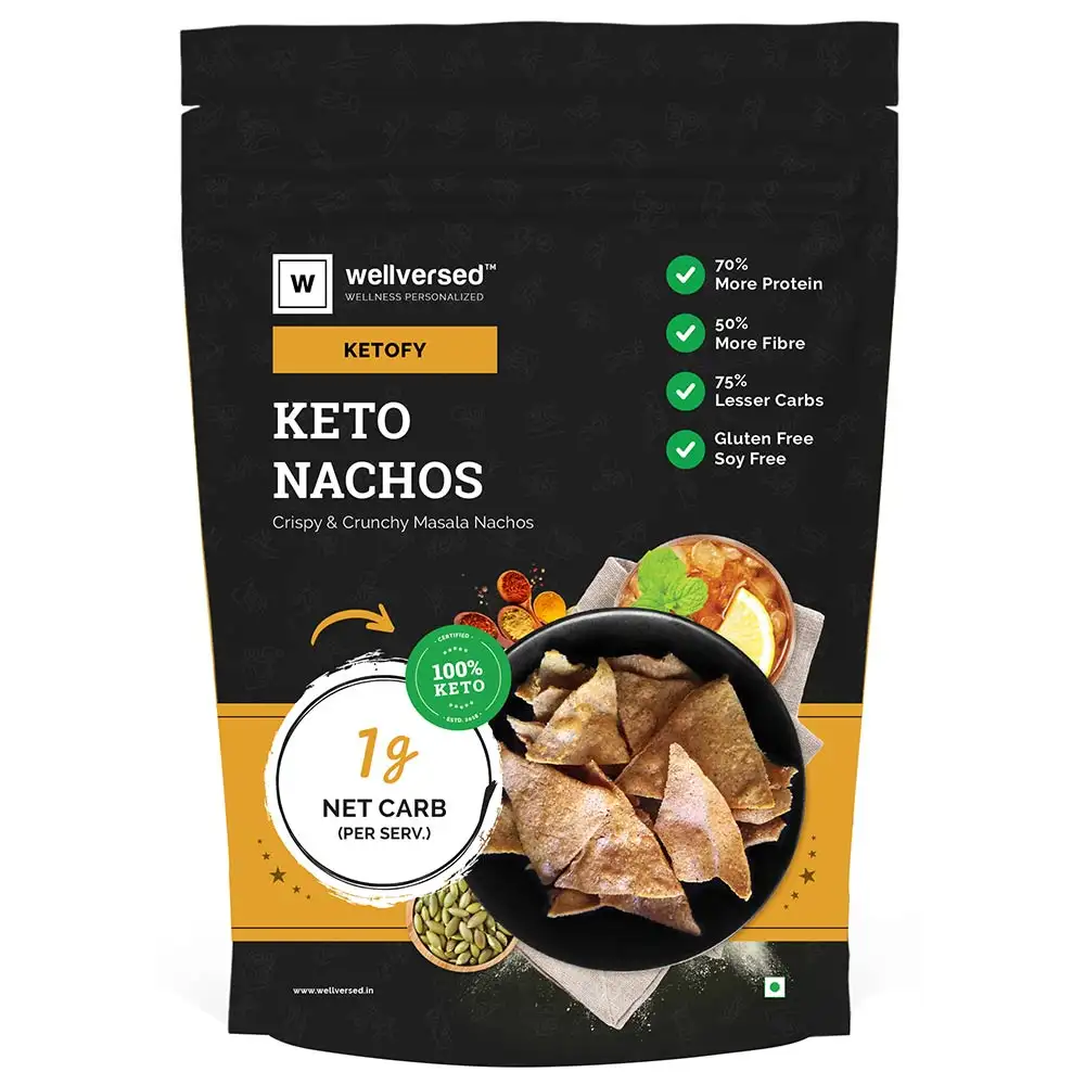 Ketofy Keto Nachos,  Crispy & Crunchy Masala  500 g