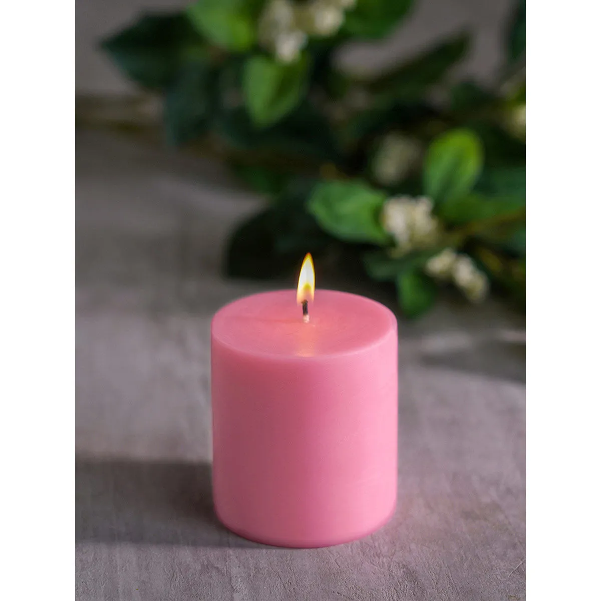 Pure Home + Living Summar Rose Pink Medium Candles (Pack of 2)