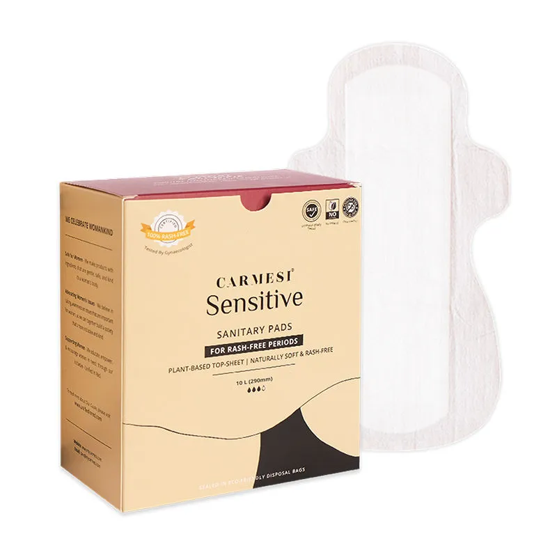 Carmesi Sensitive - Sanitary Pads for Rash-Free Periods Large - 10 Pcs