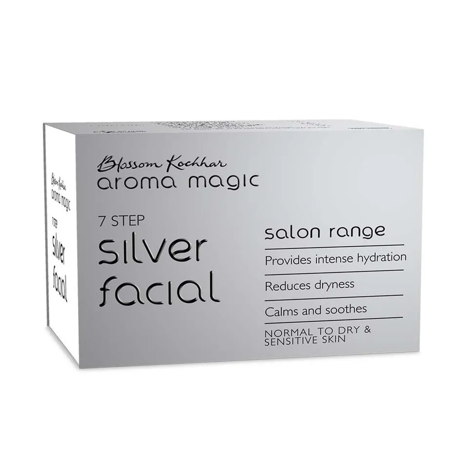 Aroma Magic 7 Step Silver Facial Kit Salon Range (Normal To Dry & Sensitive Skin)