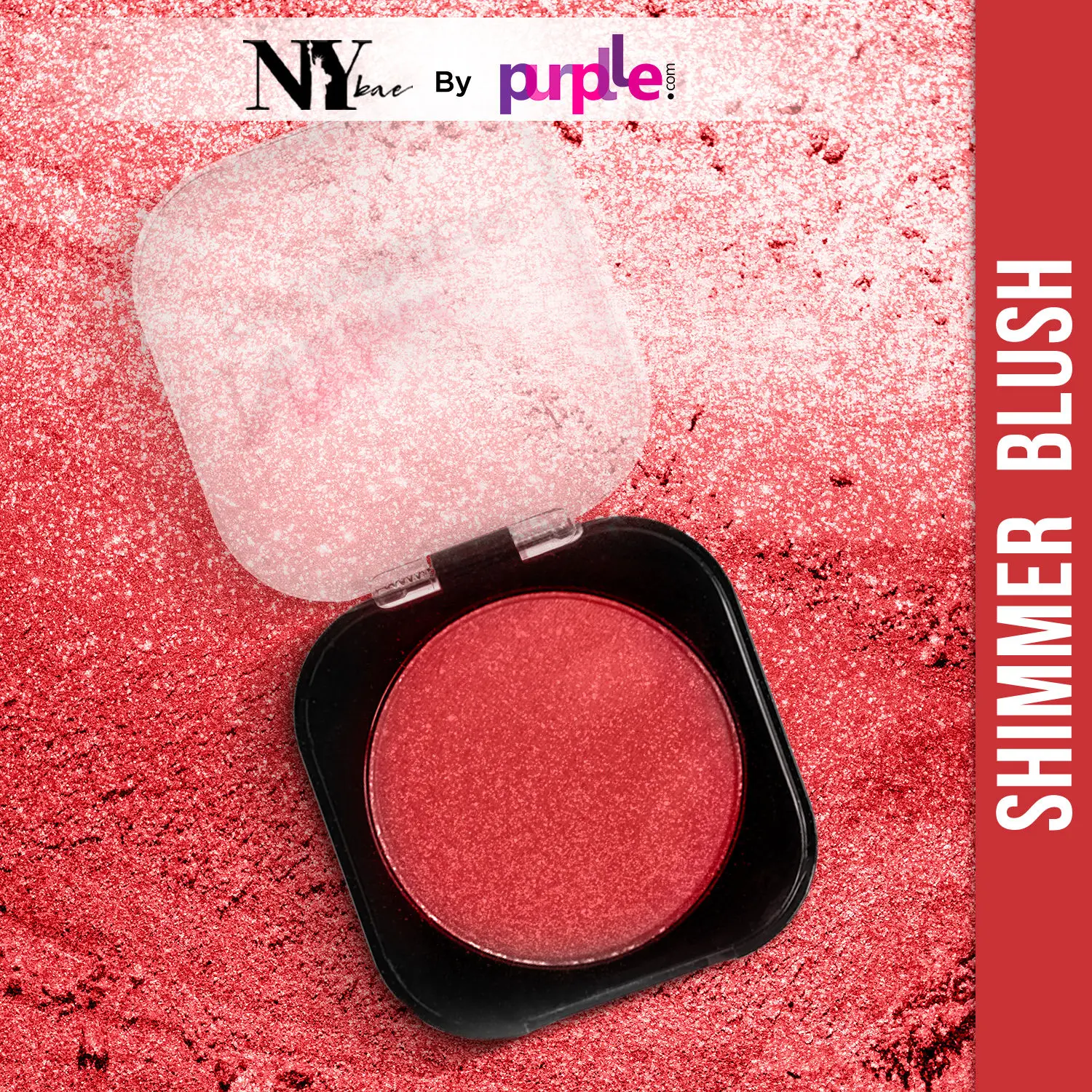 NY Bae Shimmer Blush - Red Enchant 04 (4 g) | 2 in 1 Blush + Highlighter | Red | Rich Colour | Super Blendable | Multipurpose