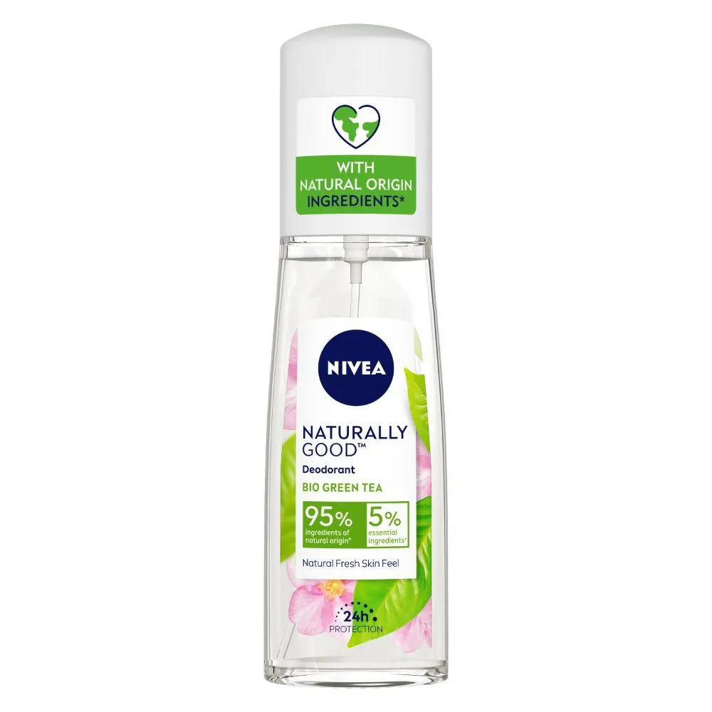 NIVEA Naturally Good Deodorant, Bio Green Tea with Natural Fresh Skin Feel, Vegan Formula