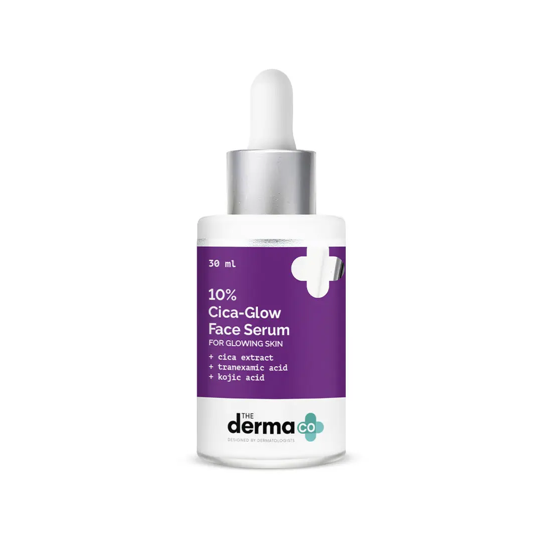 The Derma Co.10% Cica-Glow Face Serum with Tranexamic Acid & Kojic Acid for Glowing Skin (30 ml)