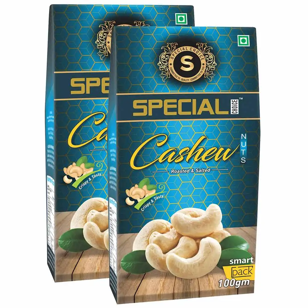 Special Choice Cashew Nuts,  Roasted & Salted (Pack of 2)  100 g