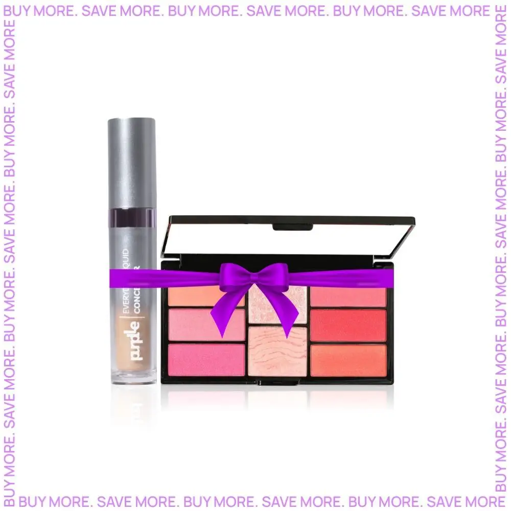 Swiss Beauty Blusher and Highlighter Kit - 02 (18 g) + Purplle Everyday Liquid Concealer- 02 Cashew Butter (6ml)