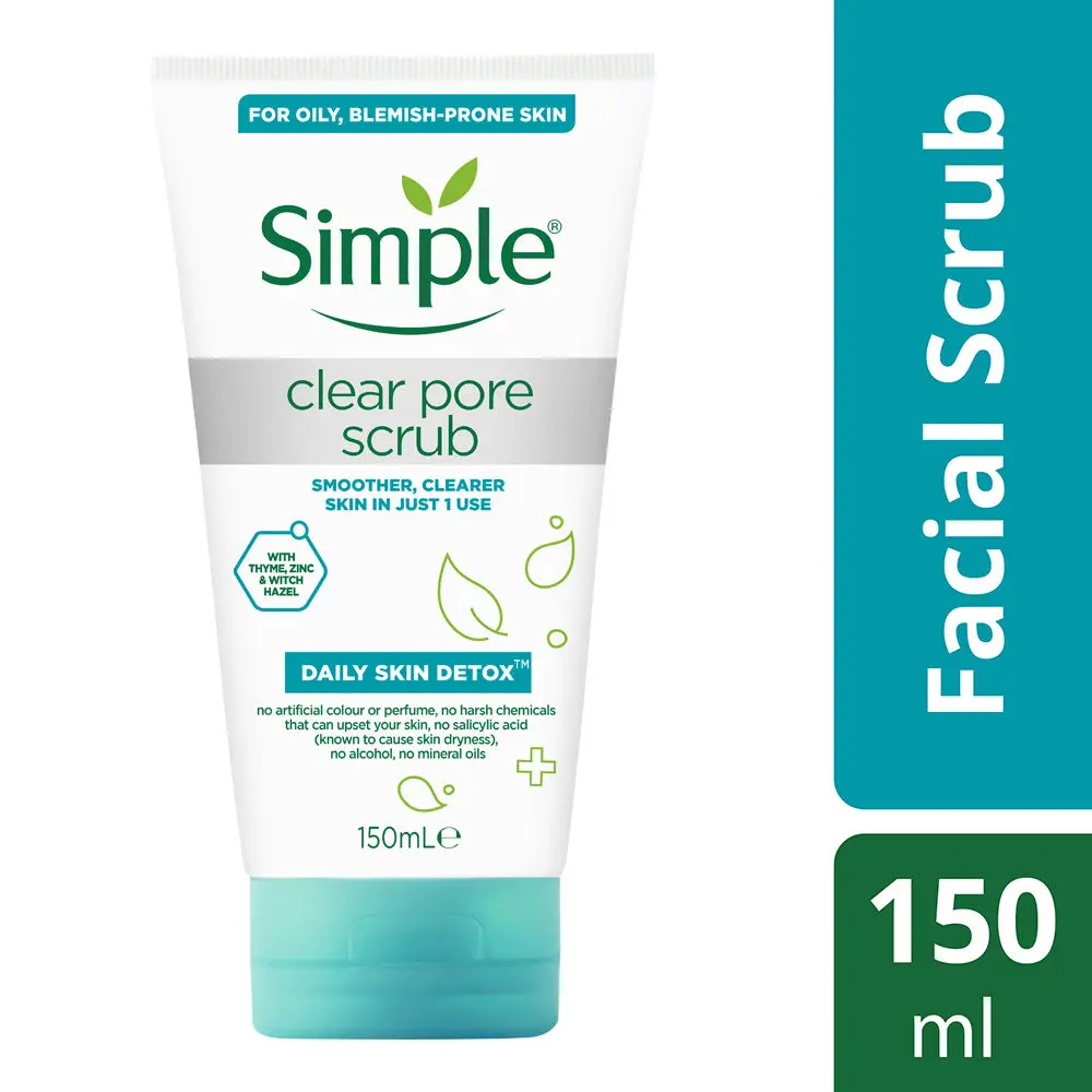 Simple Daily Skin Detox Clear Pore Facial Scrub 150 ml