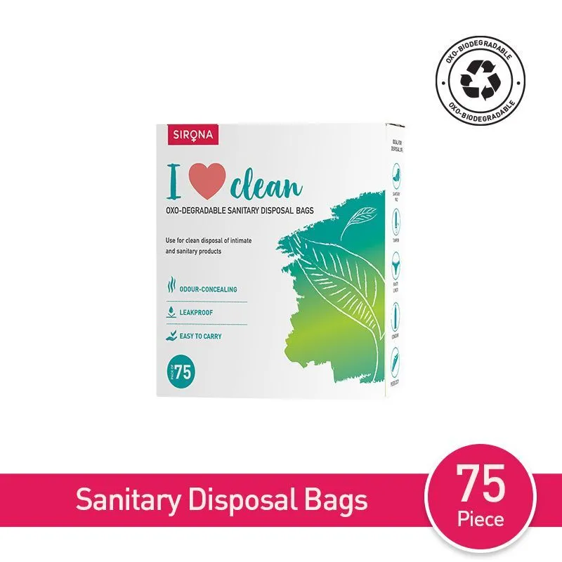 Sirona Sanitary Disposal Bags for Discreet Disposal of Intimate Products (75 Bags)