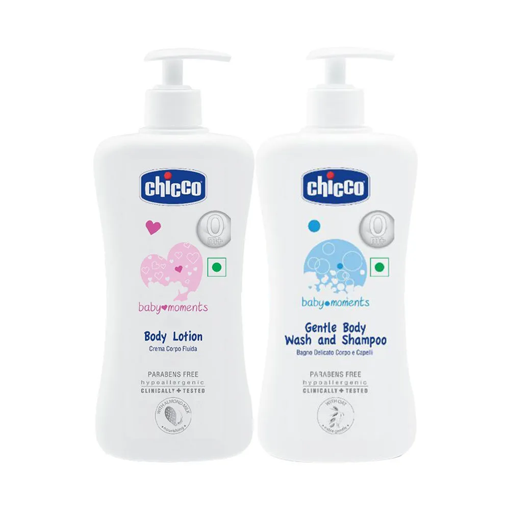 Chicco Gentle Body Wash And Shampoo & Body Lotion Rich Cream