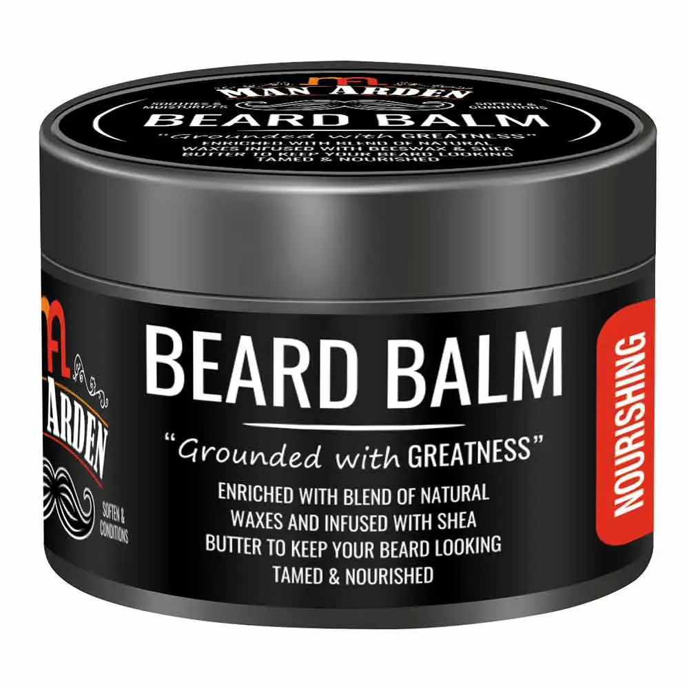 Man Arden Beard Balm,  50 g  Soften & Moisturizes Beard with Beeswax & Shea Butter