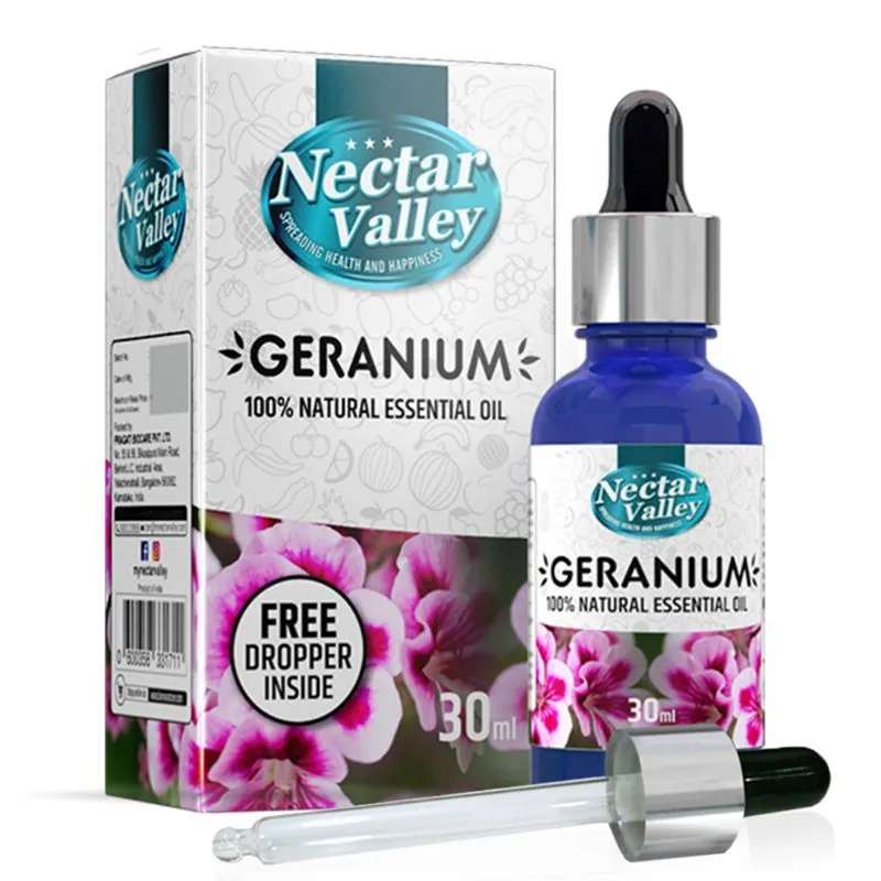 Nectar Valley Geranium Essential Oil, Pure Geranium Oil For Aromatheraphy / Scent / Diffuser