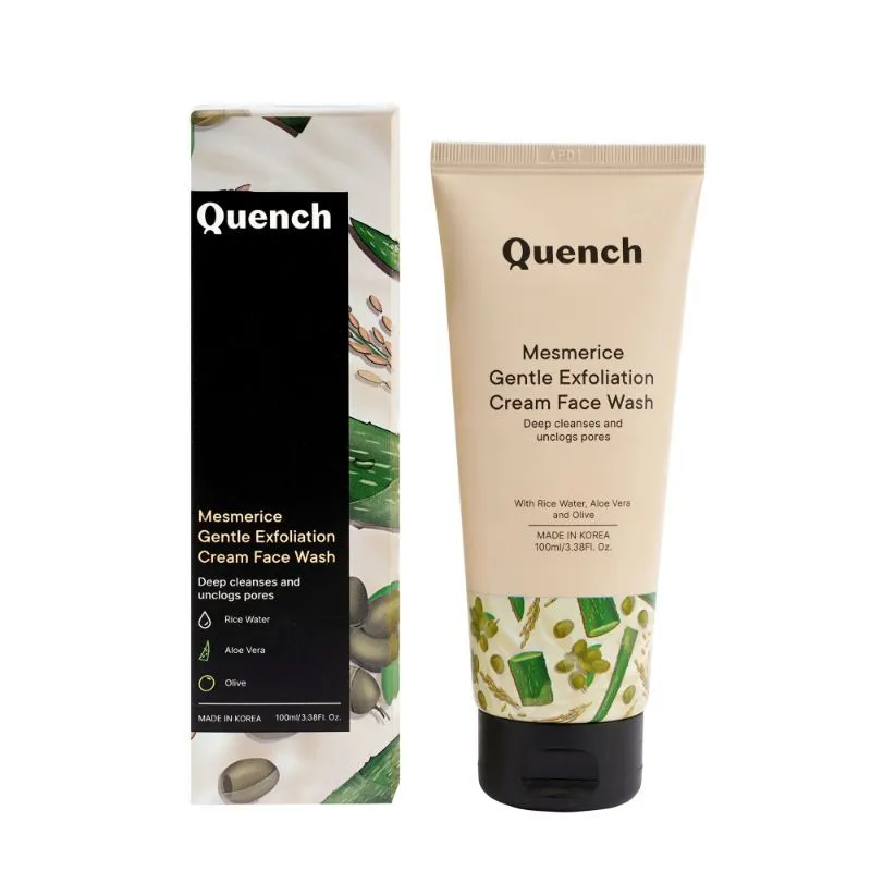 Quench Mesmerice Gentle Exfoliation Cream Face Wash, Most Luscious Skin-Rejuvenating Formula