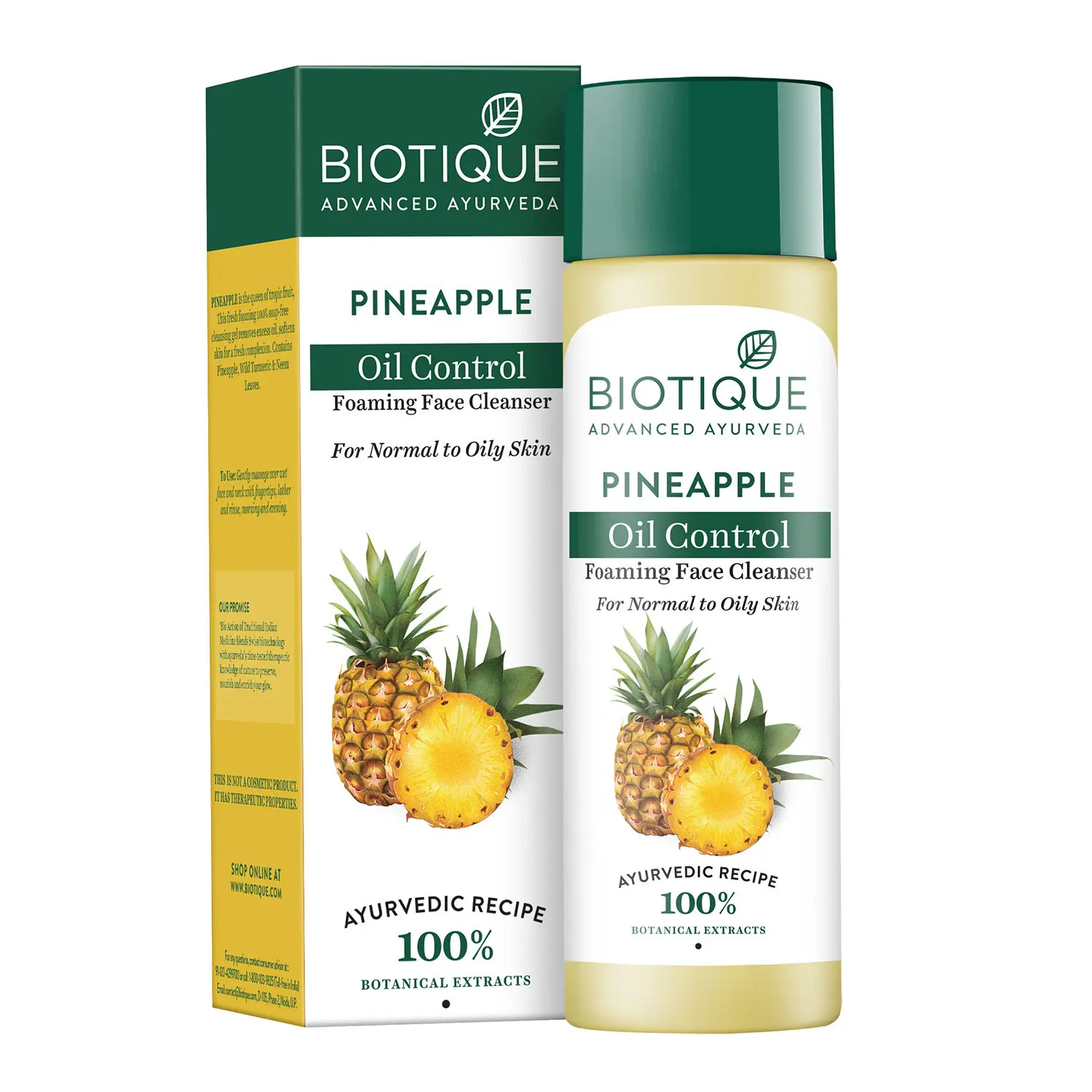 Biotique Pineapple Oil Control Foaming Face Cleanser (120 ml)