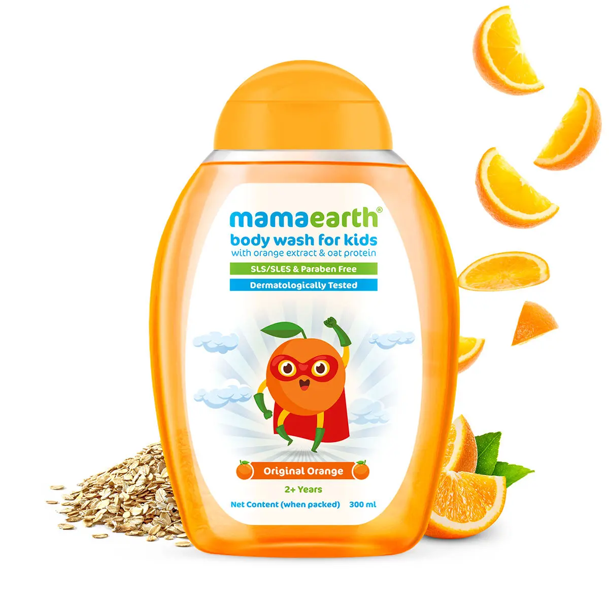 Mamaearth Original Orange Body Wash For Kids with Orange & Oat Protein – 300 ml