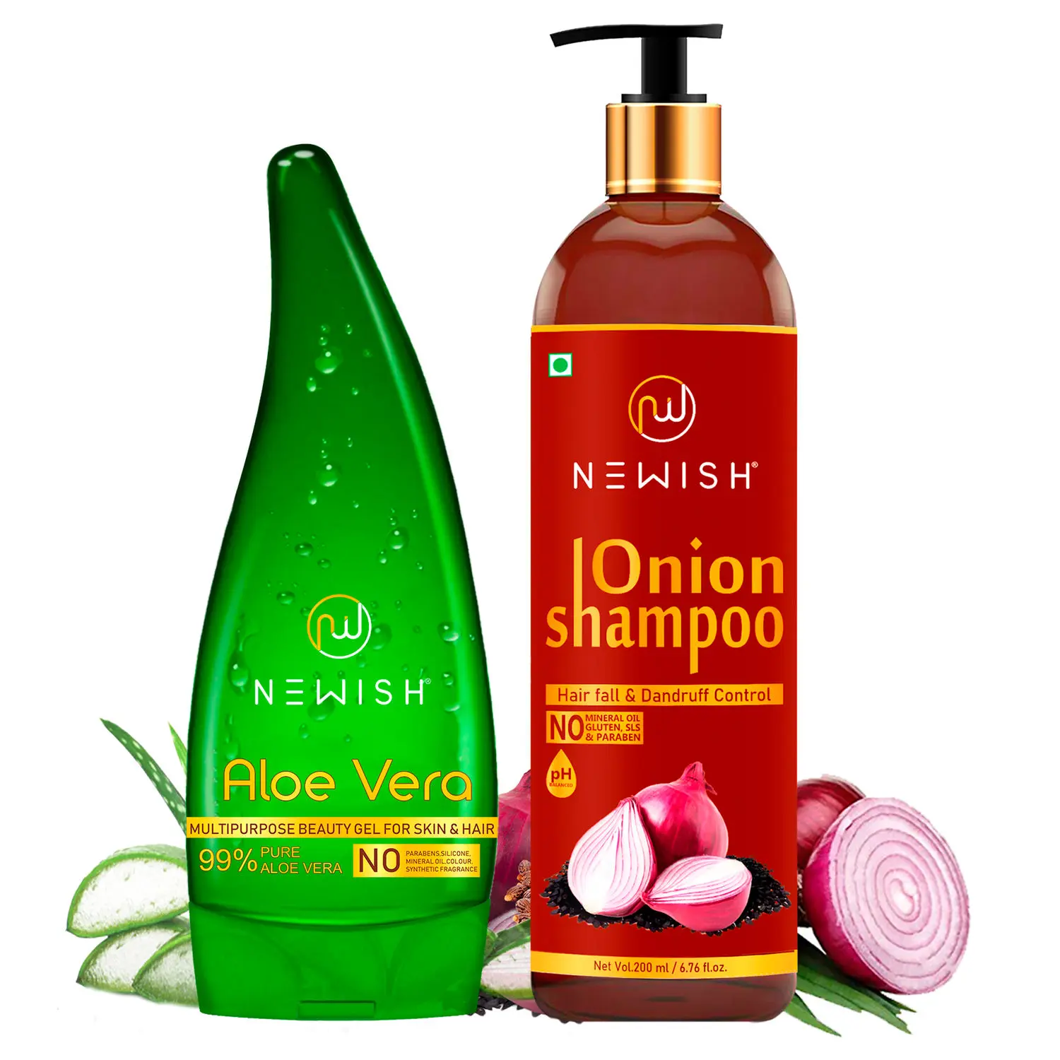 Newish Combo Pack for gift (Aloe Vera+Onion Shampoo)