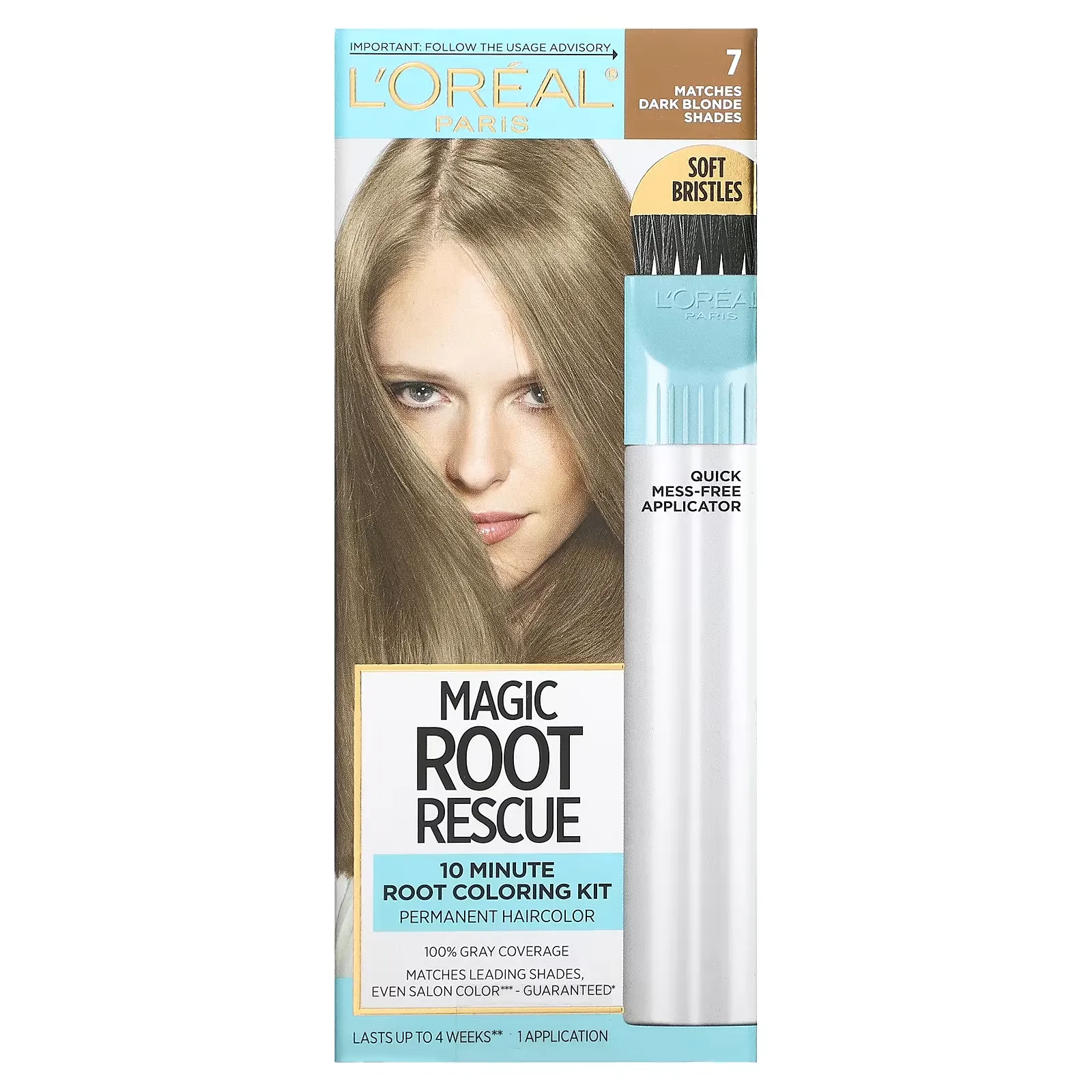 Magic Root Rescue, 10 Minute Root Coloring Kit,  7 Dark Blonde, 1 Application