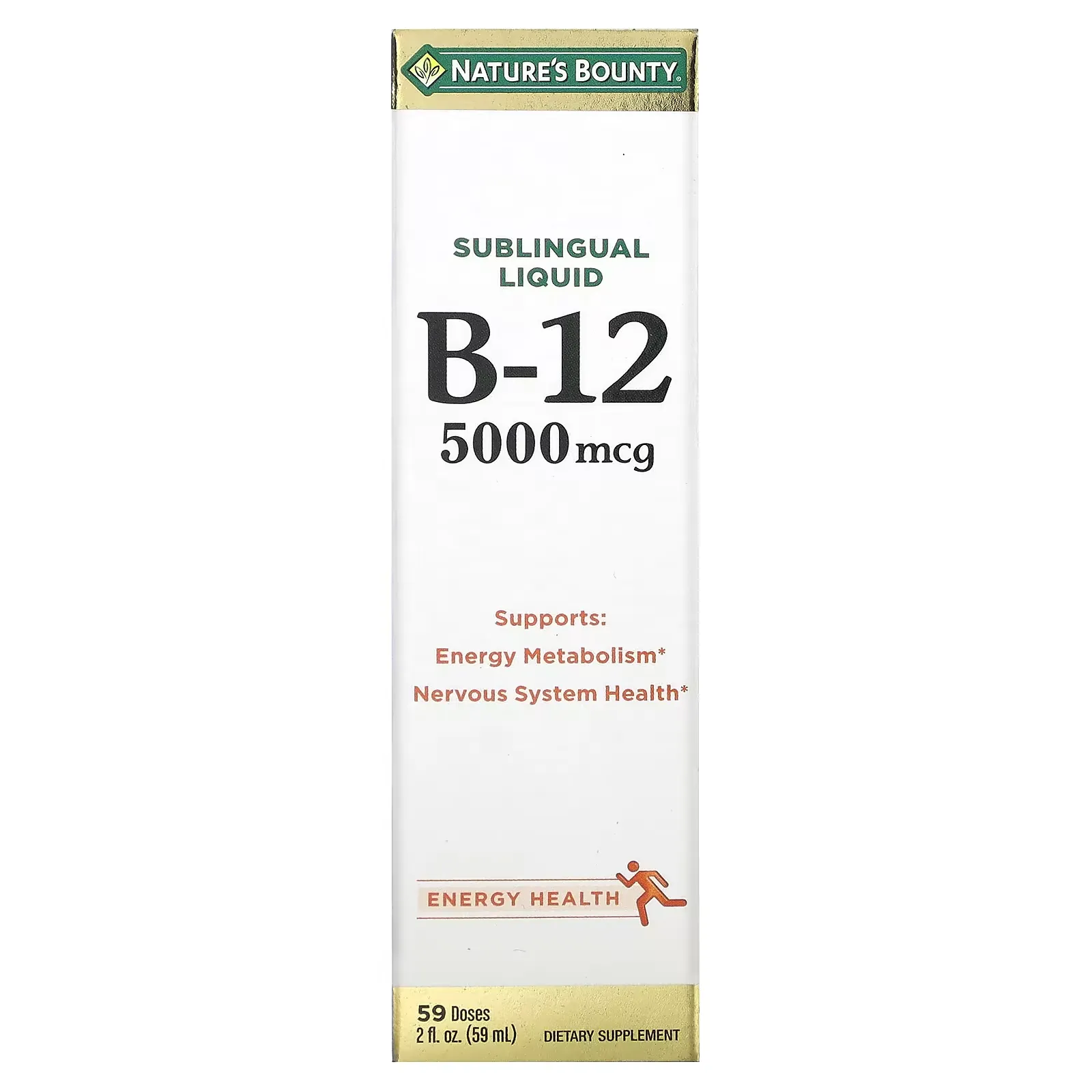 Sublingual Liquid, Vitamin B12, 5,000 mcg, 2 fl oz (59 ml)