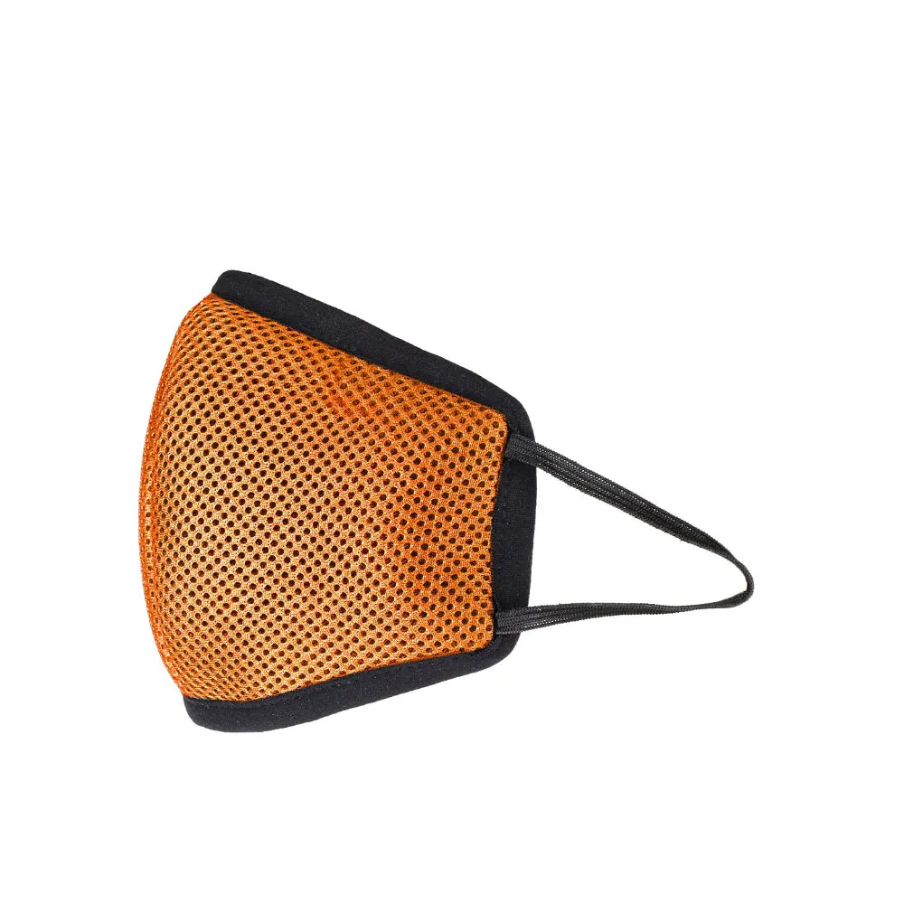 Teakwood Orange 3-Ply Anti-Pollution Reusable Outdoor Masks (Pack of 5)