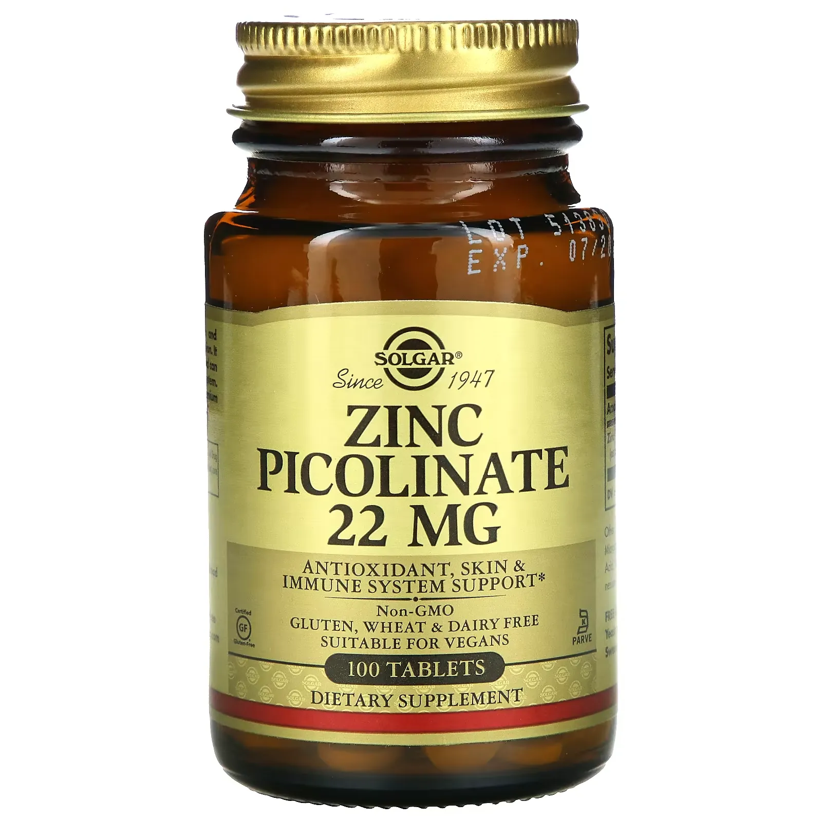 Zinc Picolinate, 100 Tablets